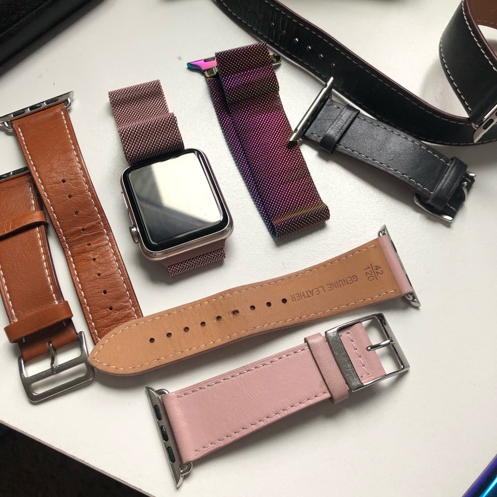 Apple Watch - 42mm stainless steel w/ Bands